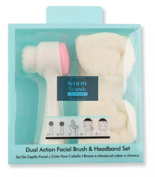 Kit Cepillo De Limpieza Facial + Banda Para El Cabello
