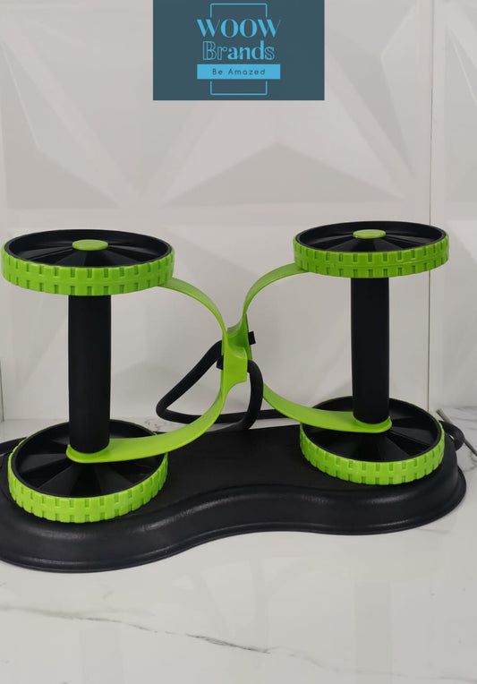 Rueda Abdominal Bandas Elásticas Ab Roller Aparato para Abdominales