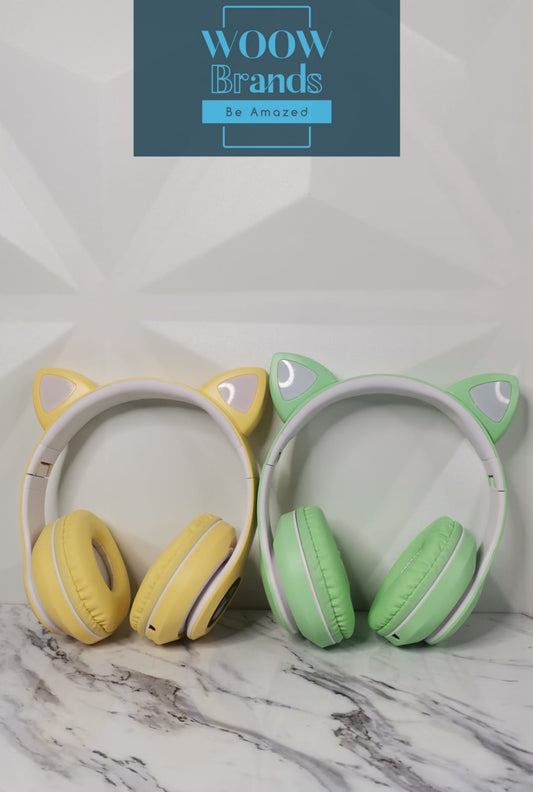 Audífonos De Gato Bluetooth Inalámbricos Led