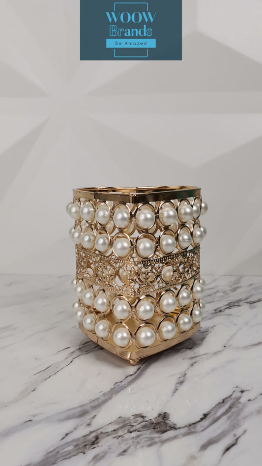 Organizador Porta Brochas de Maquillaje en forma de Corazón.