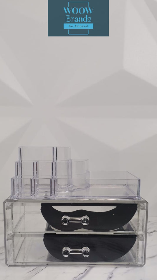 Organizador De Cosméticos Con Doble Cajón 18x11x16cm