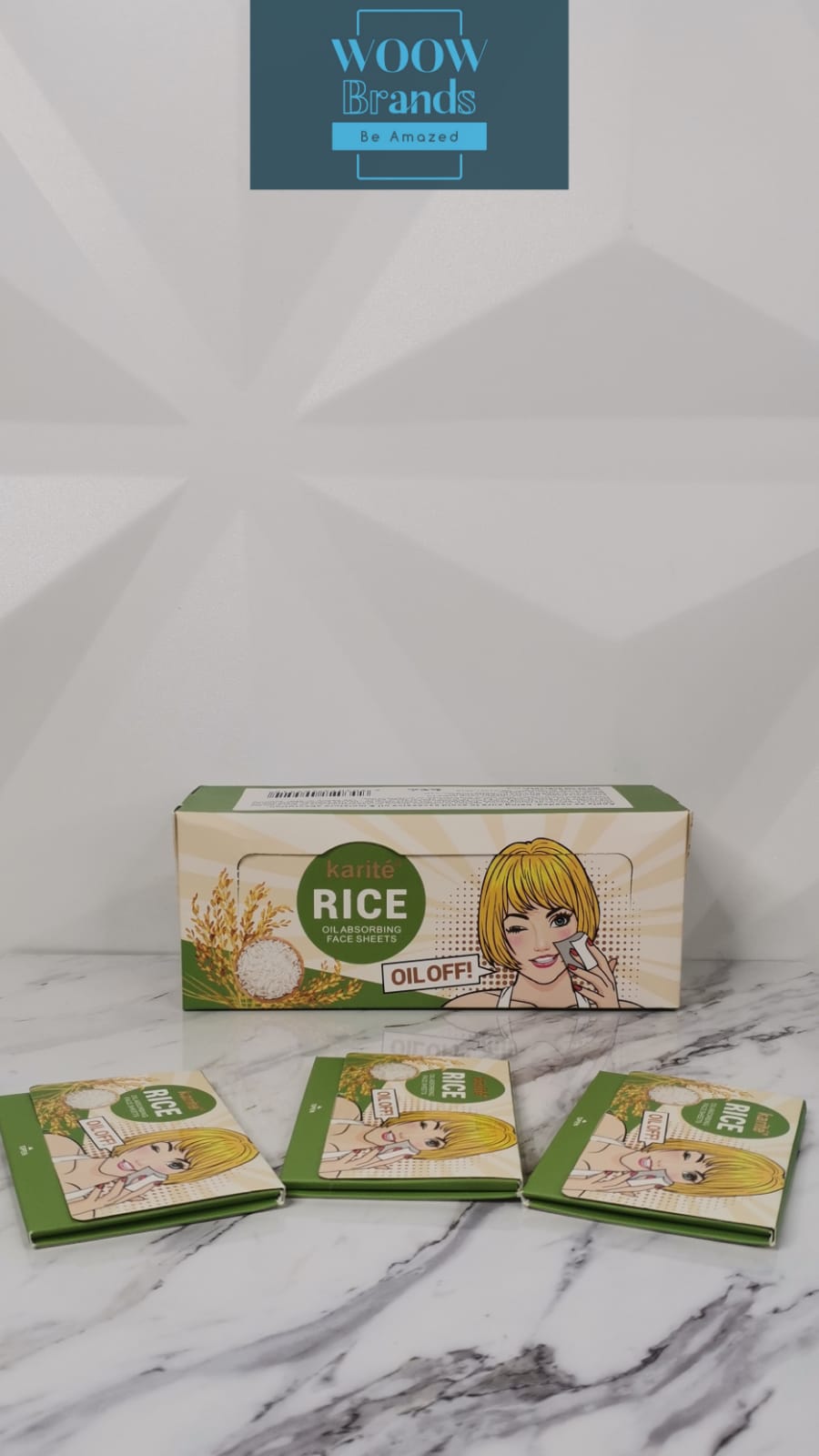 Papel absorbente de grasa para cara sobre con 100 hojas