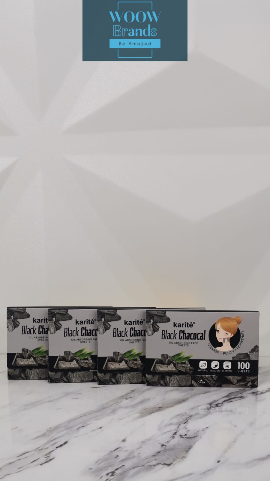 Papel absorbente de grasa para cara sobre con 100 hojas