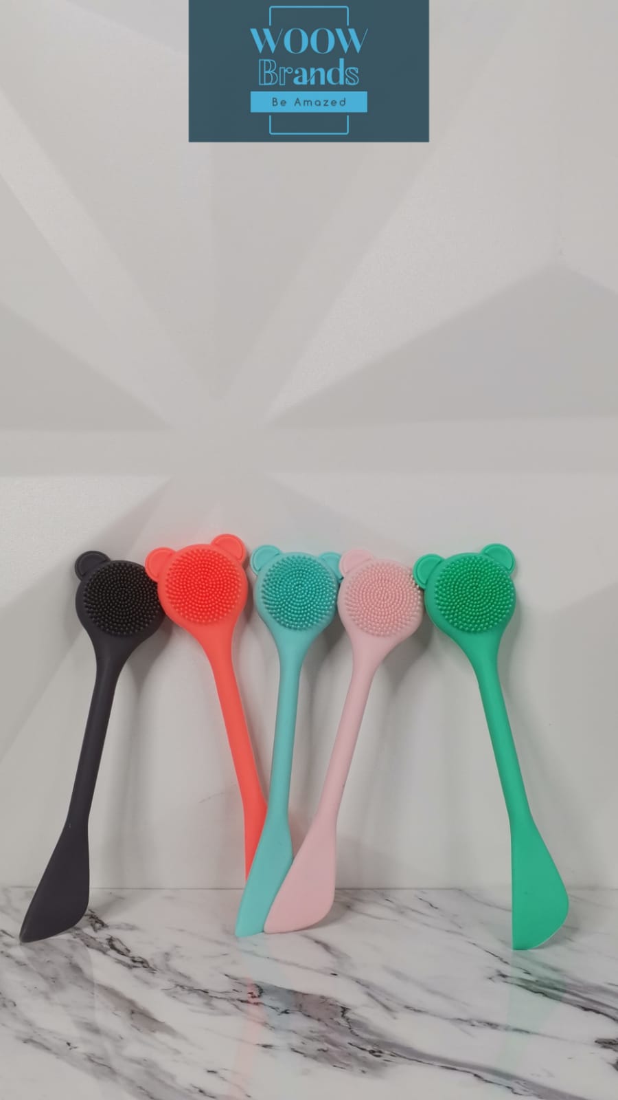 Cepillo Kitty Exfoliante Con Espátula Para Mascarillas