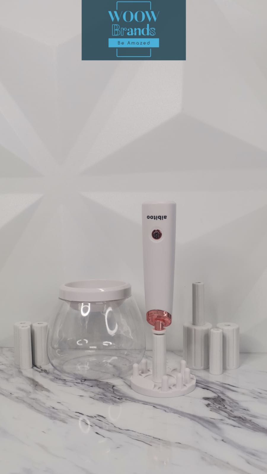 Limpiador de brochas de maquillaje eléctrico