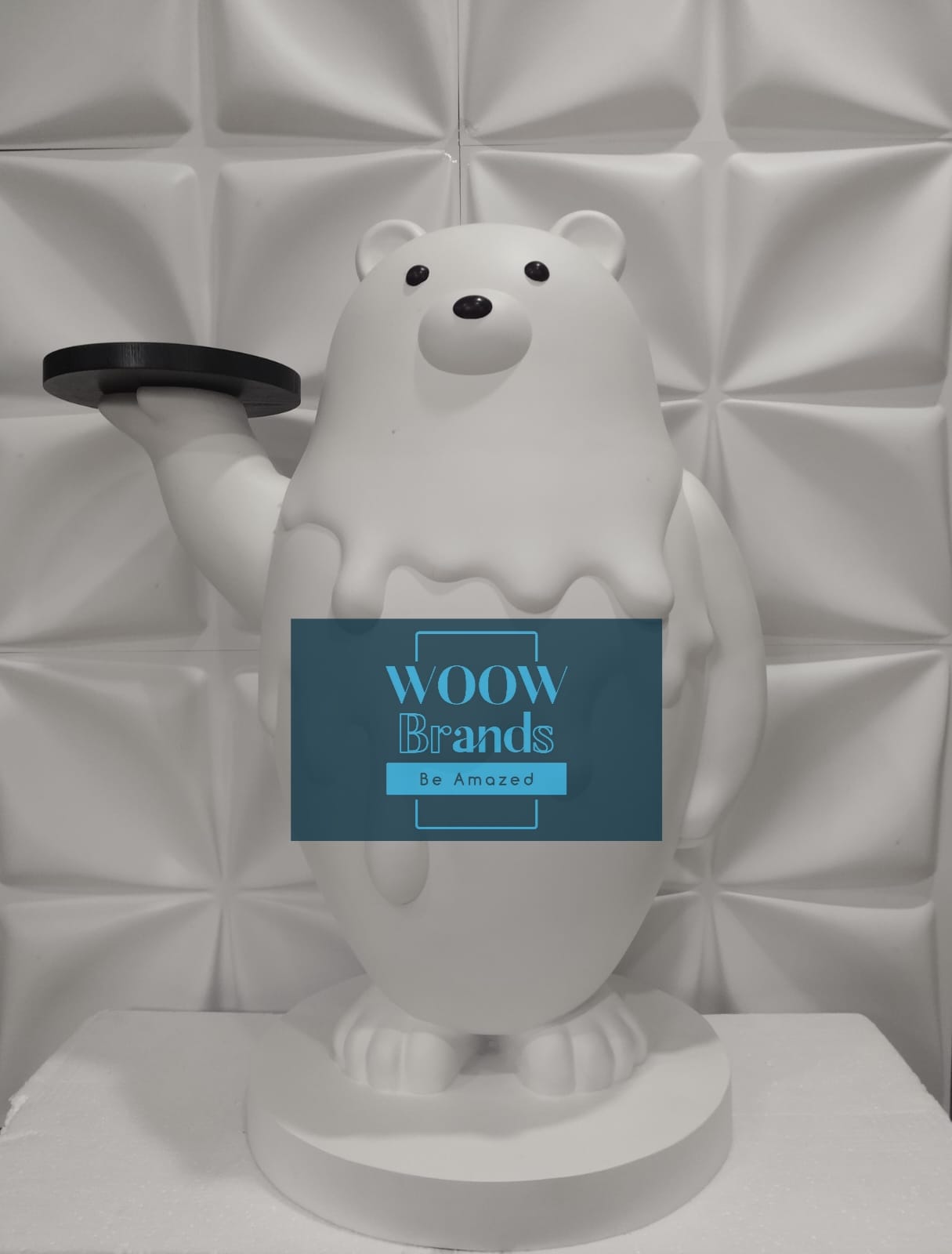 OSO HELADO BLANCO CON CHAROLA