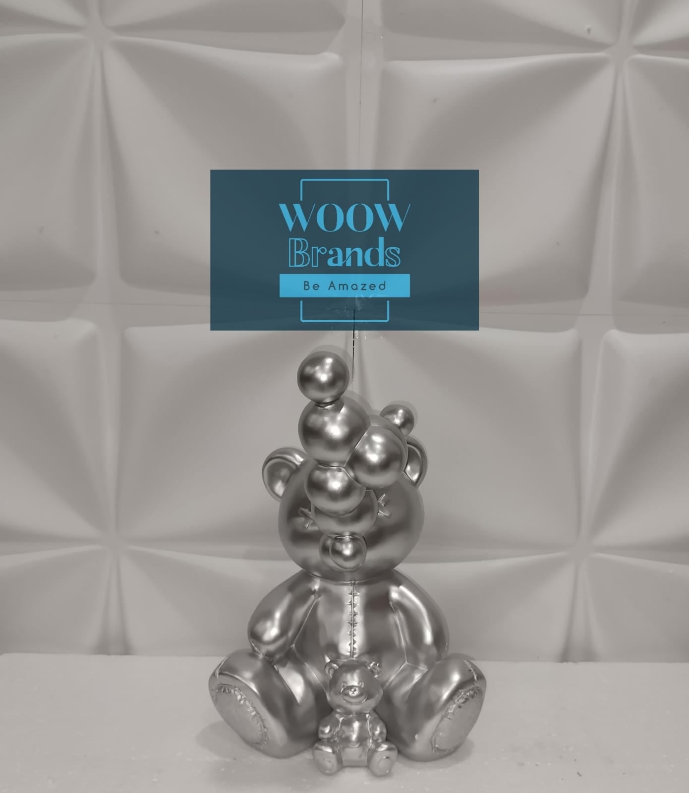 OSITO PLATA CON BURBUJAS