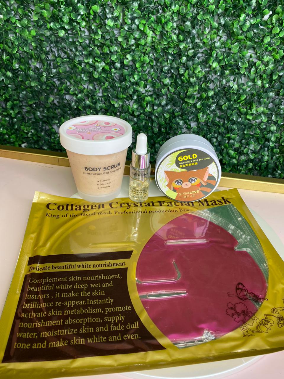 KIT 39 - HIDRATACION Y LIMPIEZA A BASE DE ORO 24 K, COLAGENO Y POMELO