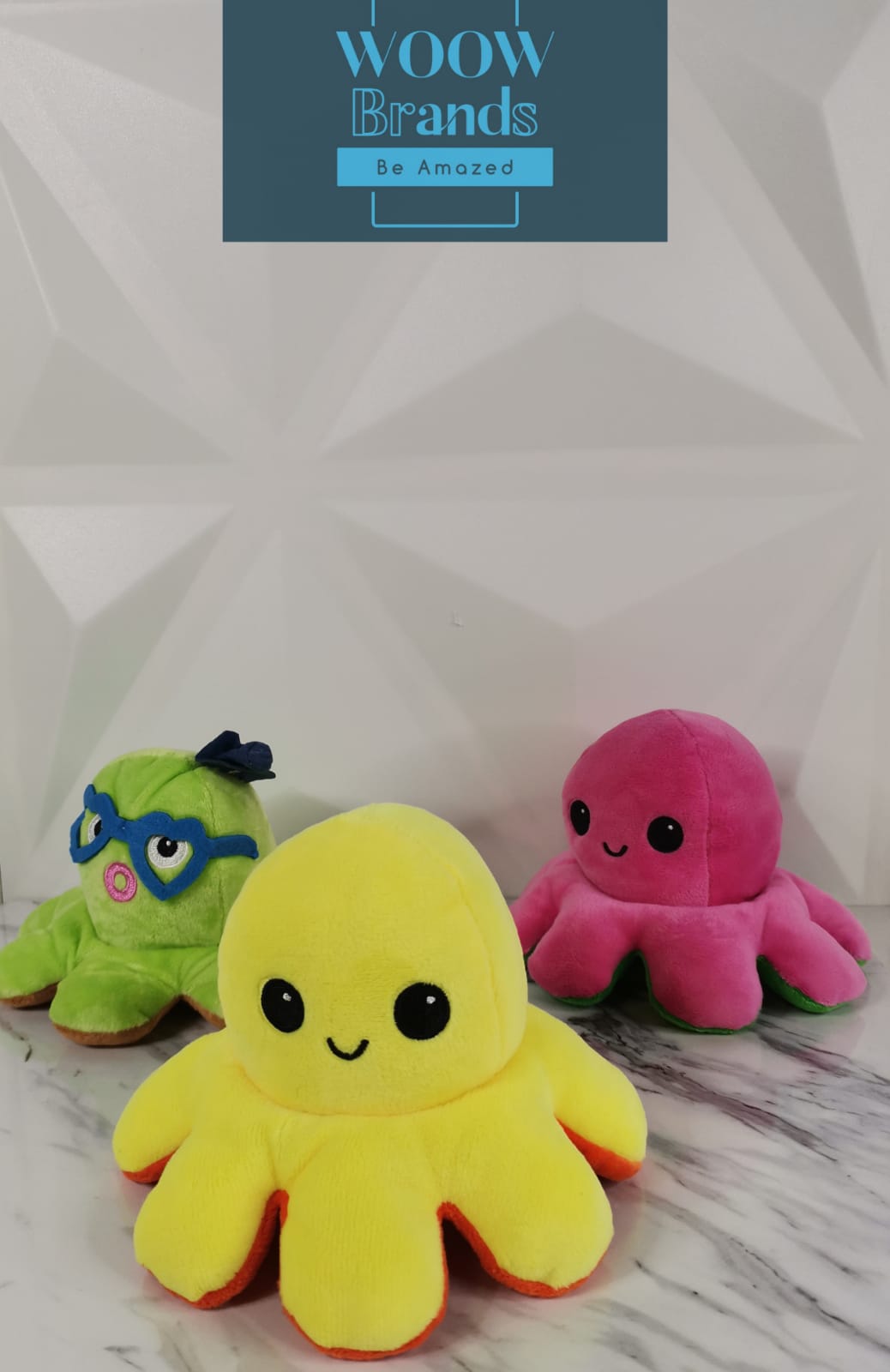 Peluches Pulpos Reversibles Multicolor