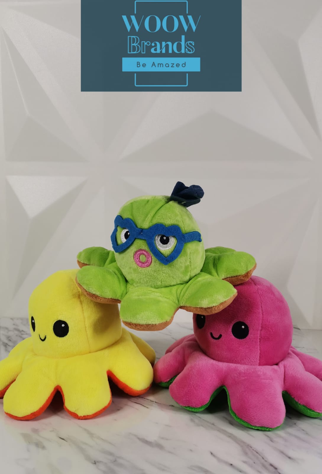Peluches Pulpos Reversibles Multicolor