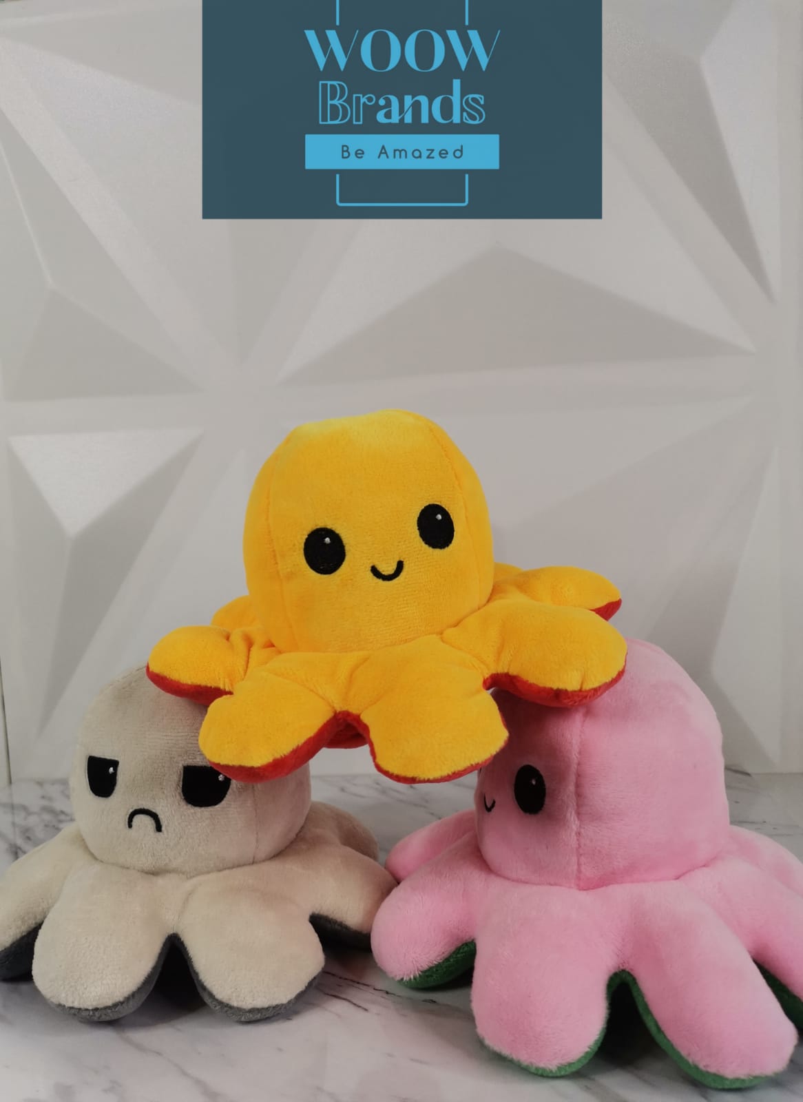 Peluches Pulpos Reversibles Multicolor