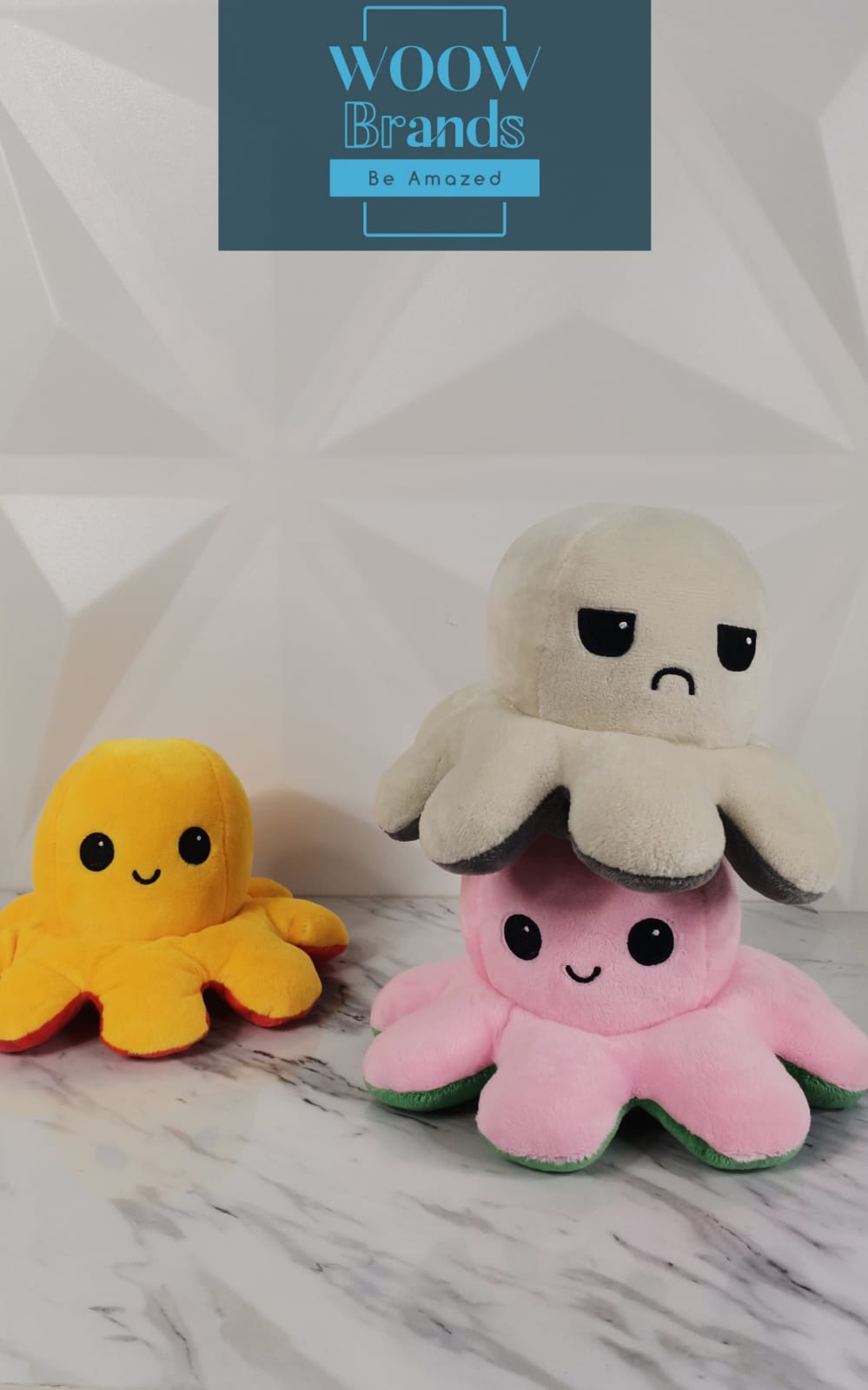 Peluches Pulpos Reversibles Multicolor