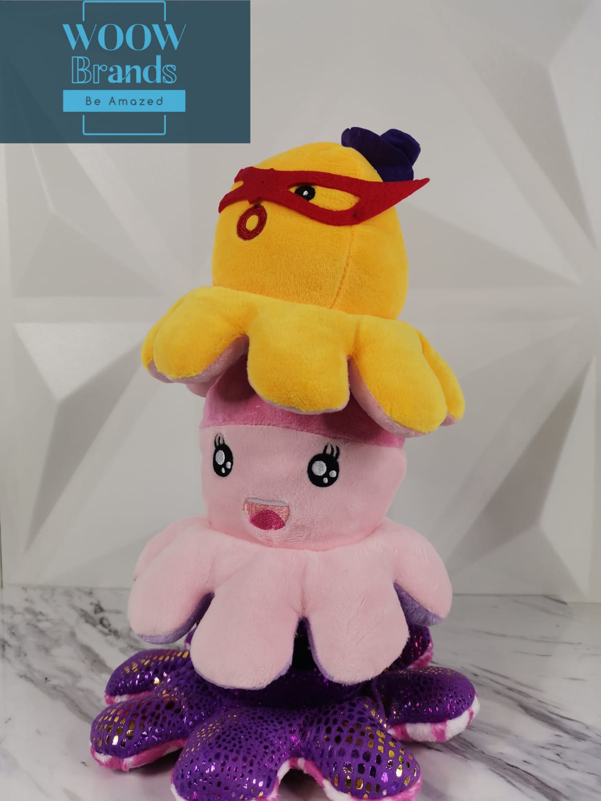 Peluches Pulpos Reversibles Multicolor