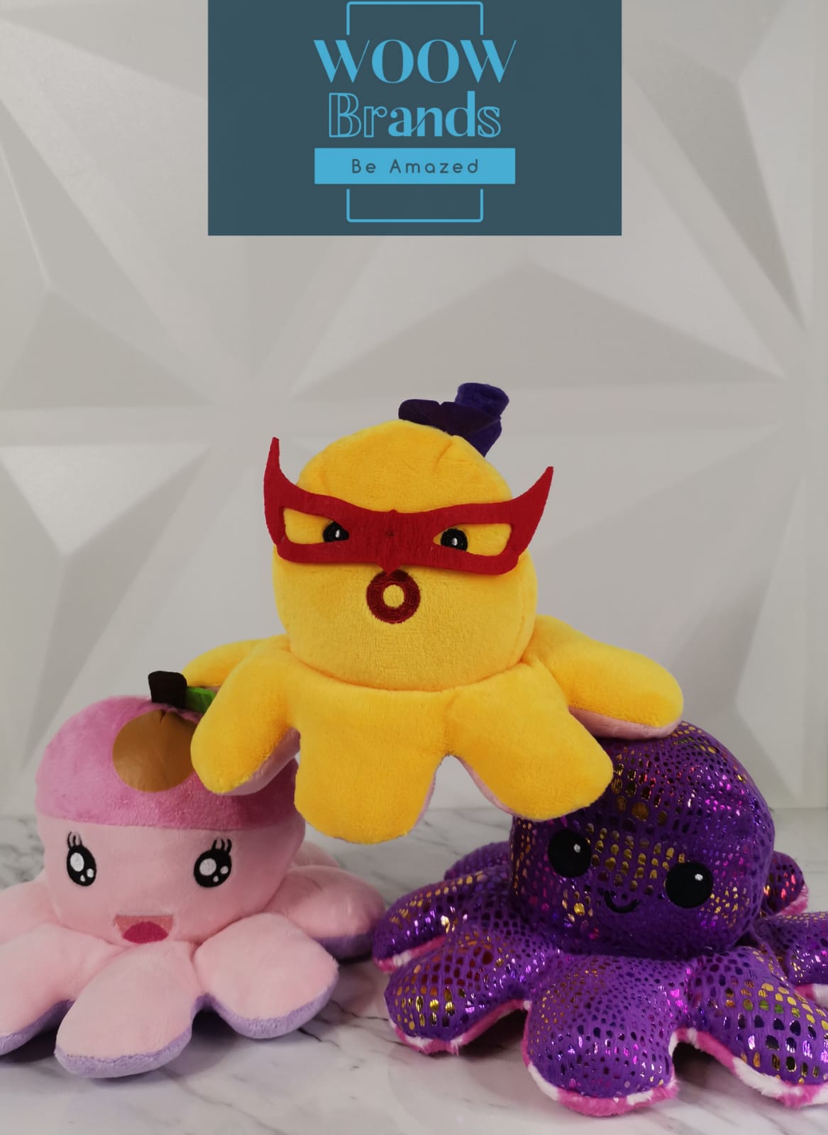 Peluches Pulpos Reversibles Multicolor