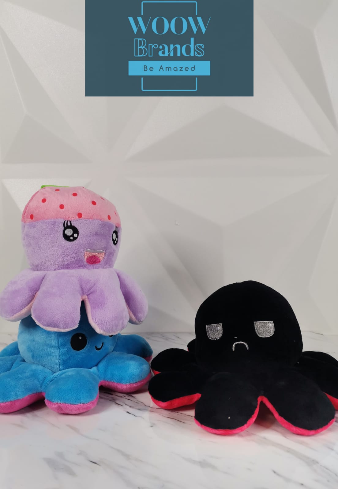 Peluches Pulpos Reversibles Multicolor
