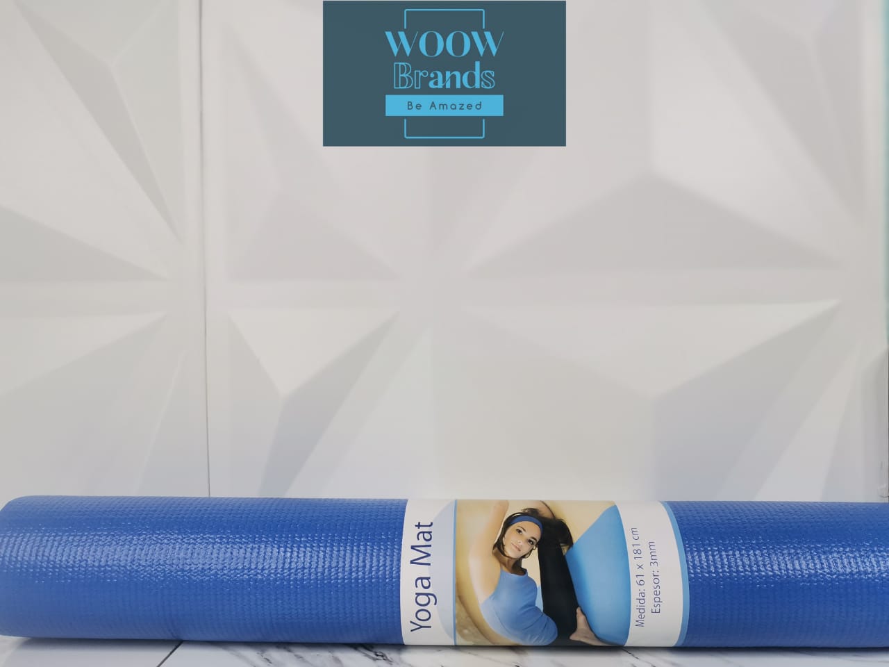 Tapete para Yoga Azul 61 x 181cm - Yoga Mat acolchado