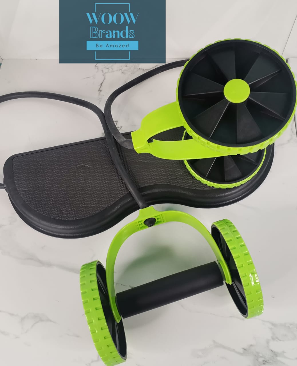 Rueda Abdominal Bandas Elásticas Ab Roller Aparato para Abdominales