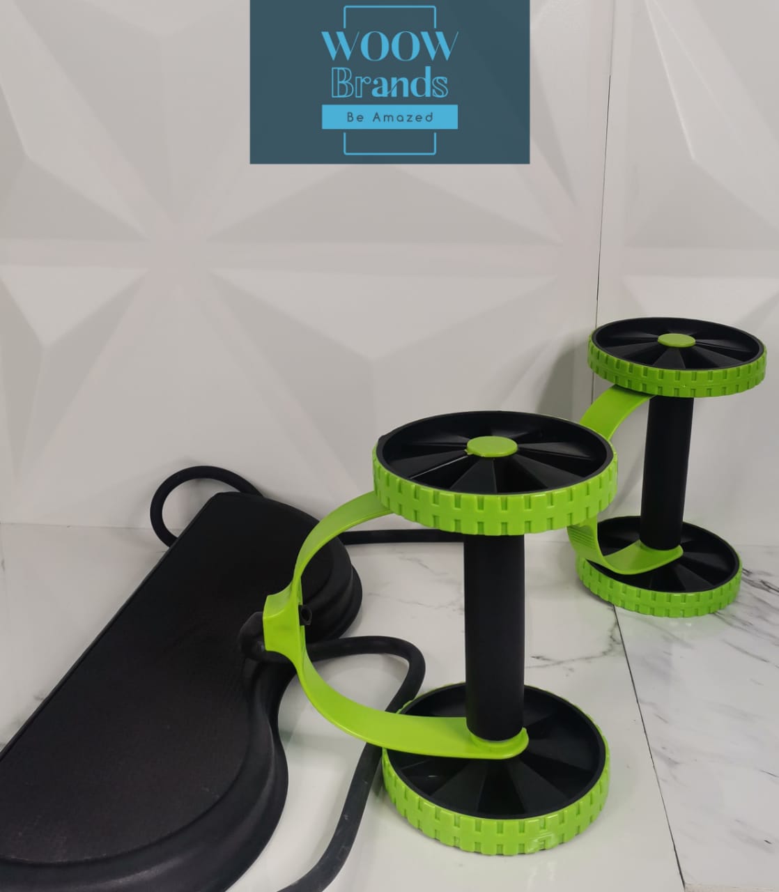 Rueda Abdominal Bandas Elásticas Ab Roller Aparato para Abdominales