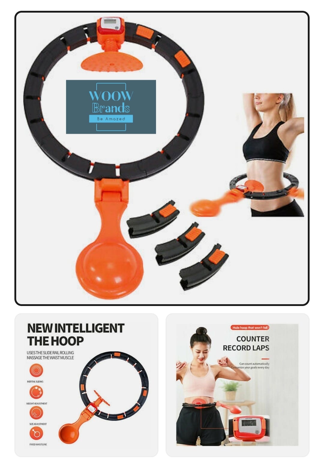 Smart Hula Hoop PVC Black Fitness Hoop
