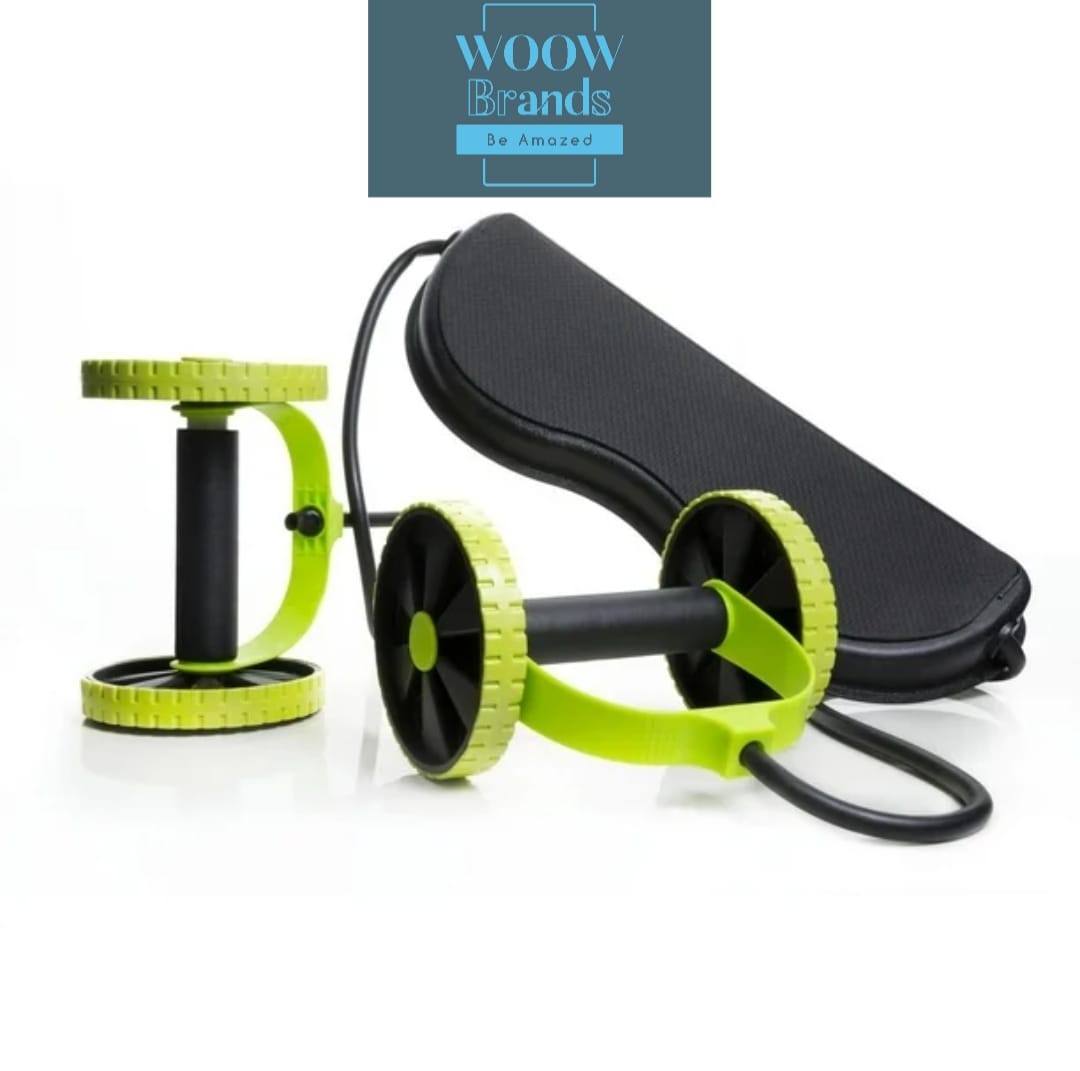 Rueda Abdominal Bandas Elásticas Ab Roller Aparato para Abdominales