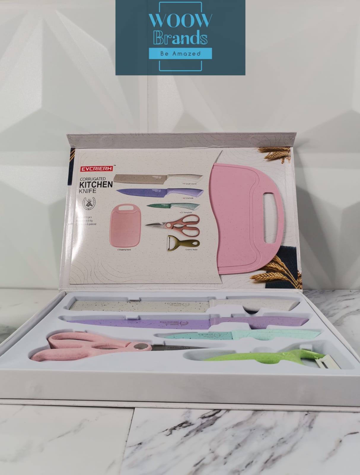 Juego de cuchillos de cocina de 6 piezas Multicolor