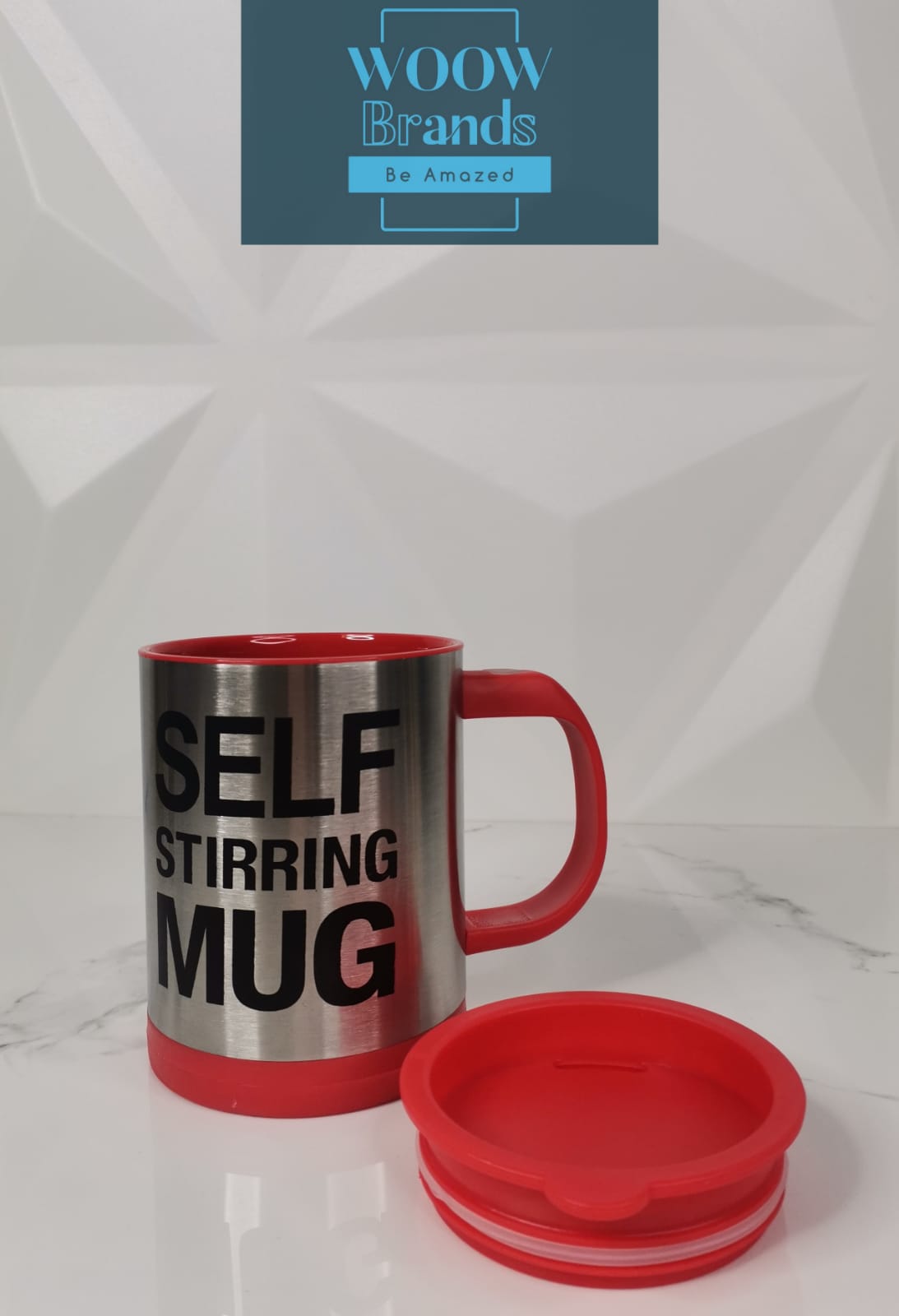 Tazas magneticas de acero inoxidable con agitador automatico