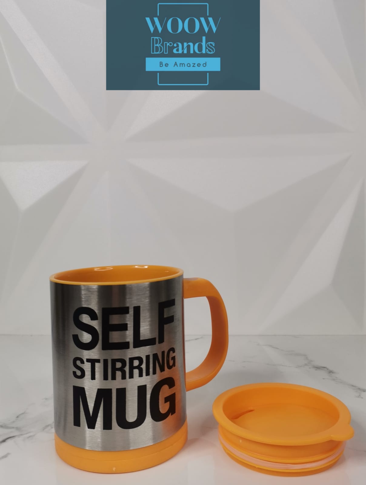 Tazas magneticas de acero inoxidable con agitador automatico