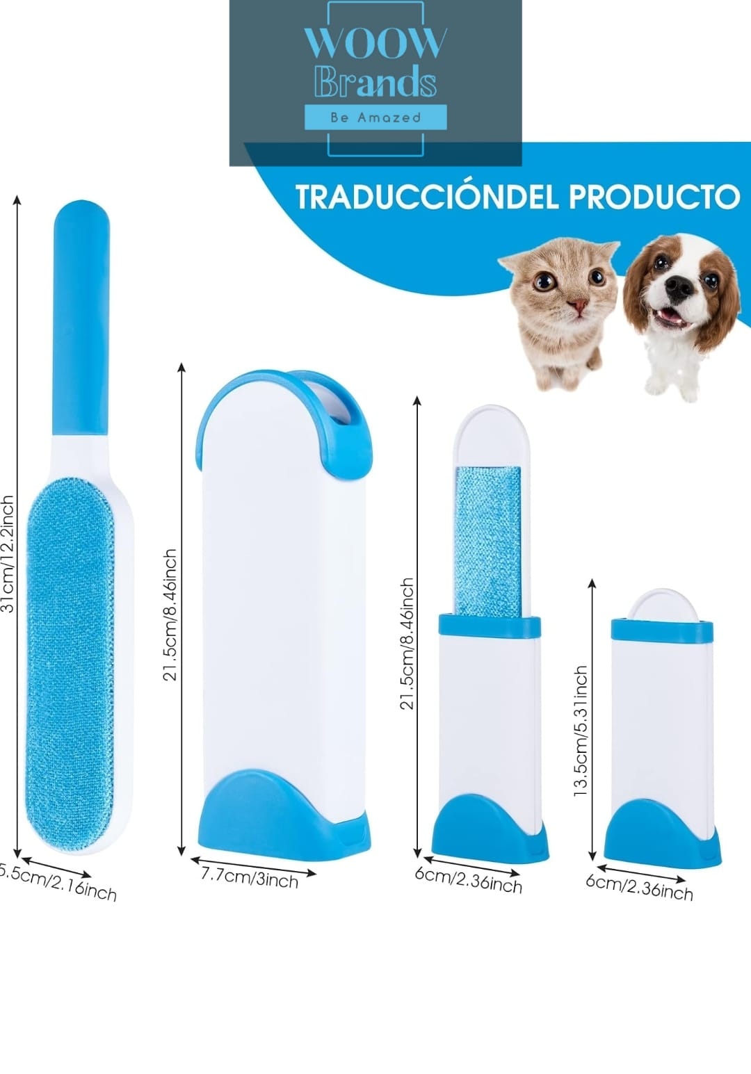 Cepillo Removedor de Pelo de Perros y Gatos