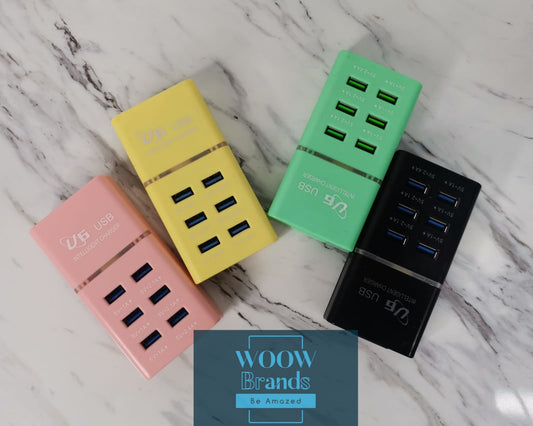 CARGADOR MULTICONTACTO 6 PUERTOS USB