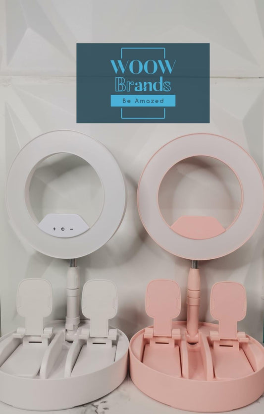 Soporte para luz en vivo, con soporte para tres teléfonos