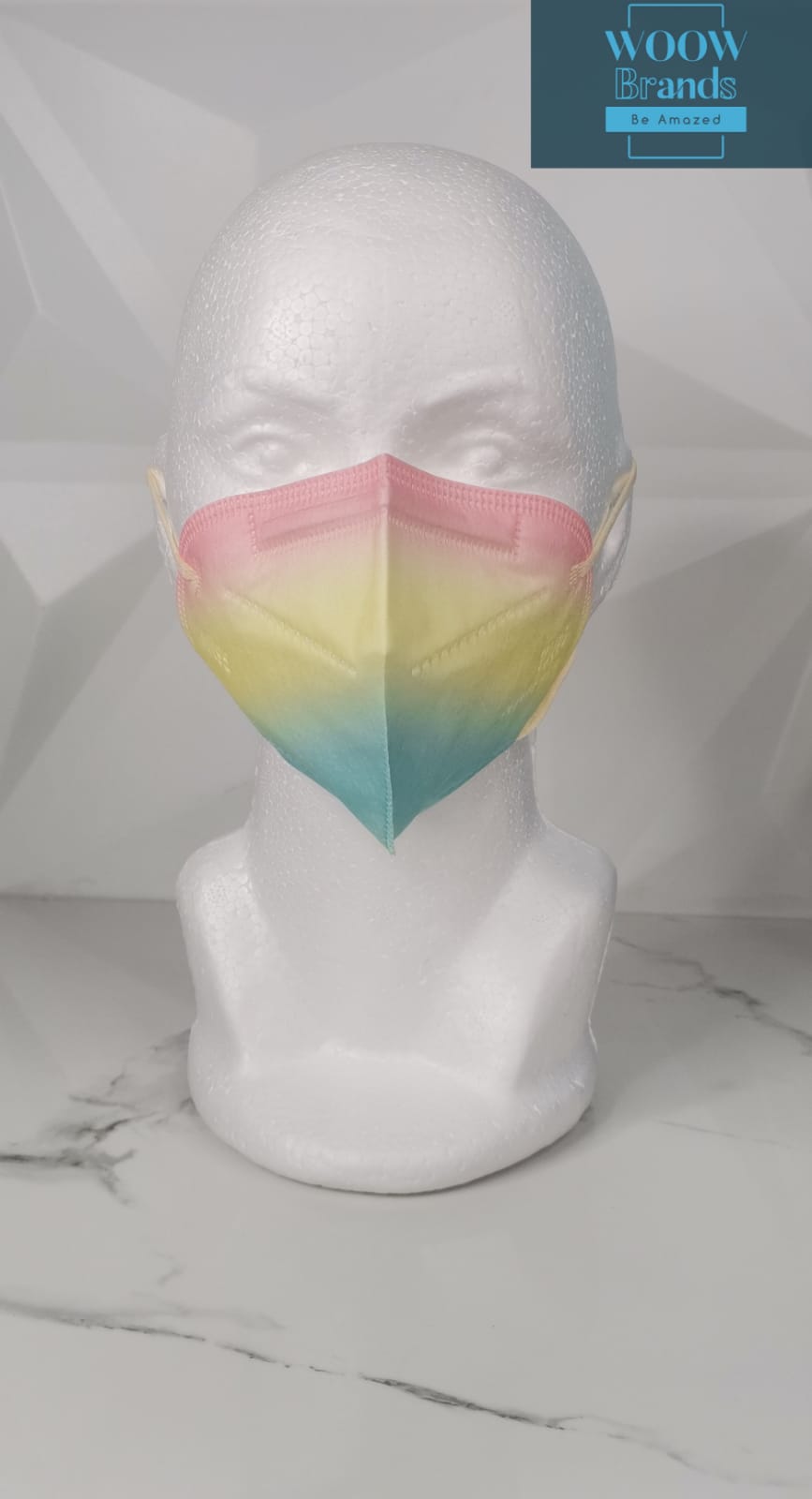 Cubrebocas KN95 SIN Valvula Multicolor difuminado Adulto 10 pzas