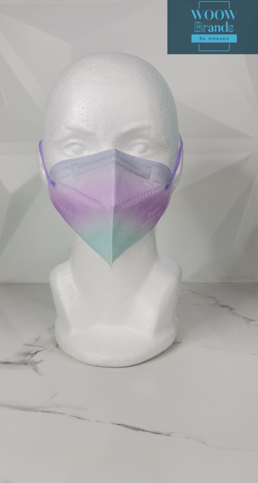 Cubrebocas KN95 SIN Valvula Multicolor difuminado Adulto 10 pzas