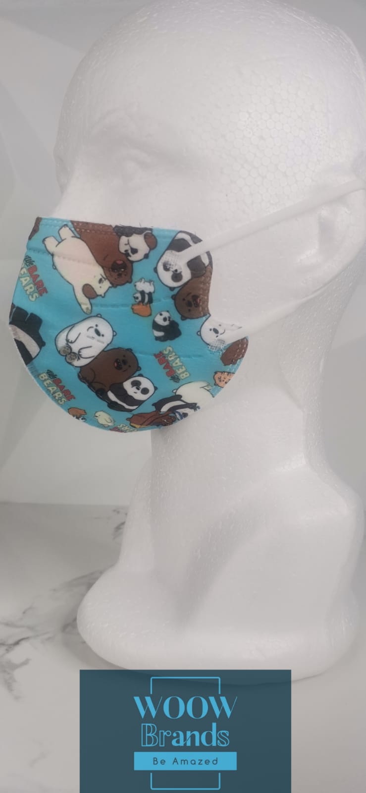 Cubrebocas KN95 Sin válvula mickey osos DUO Paq 10