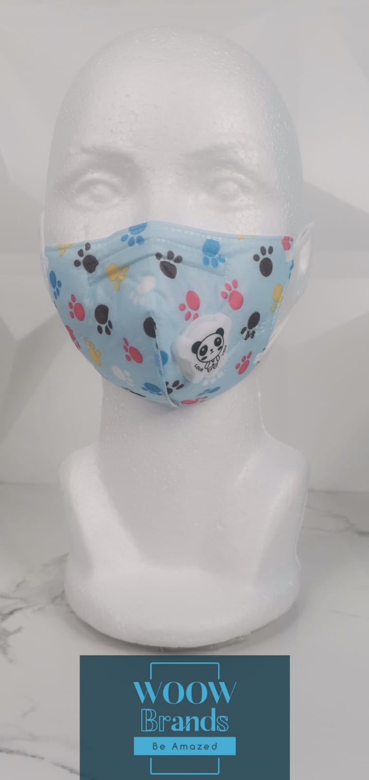 Cubrebocas KN95 con filtro para niño diseño osos Paq 10