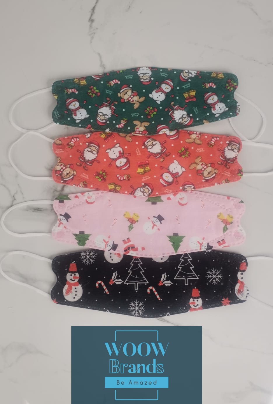 Cubrebocas Kf94 Navidad Adulto Navideño 10pzas