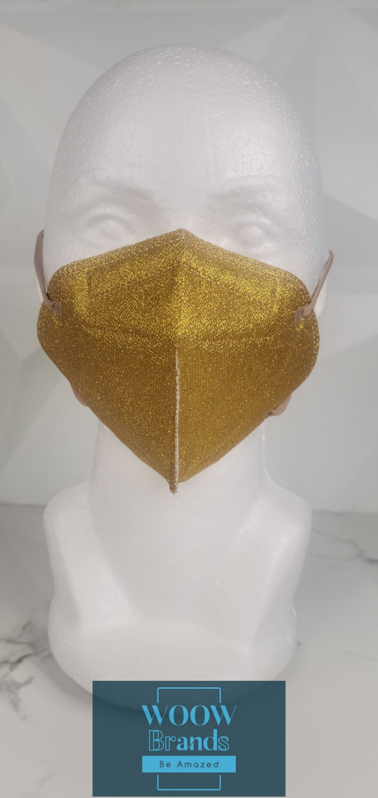 Cubrebocas KN95 Glitter brillos colores Paq 10