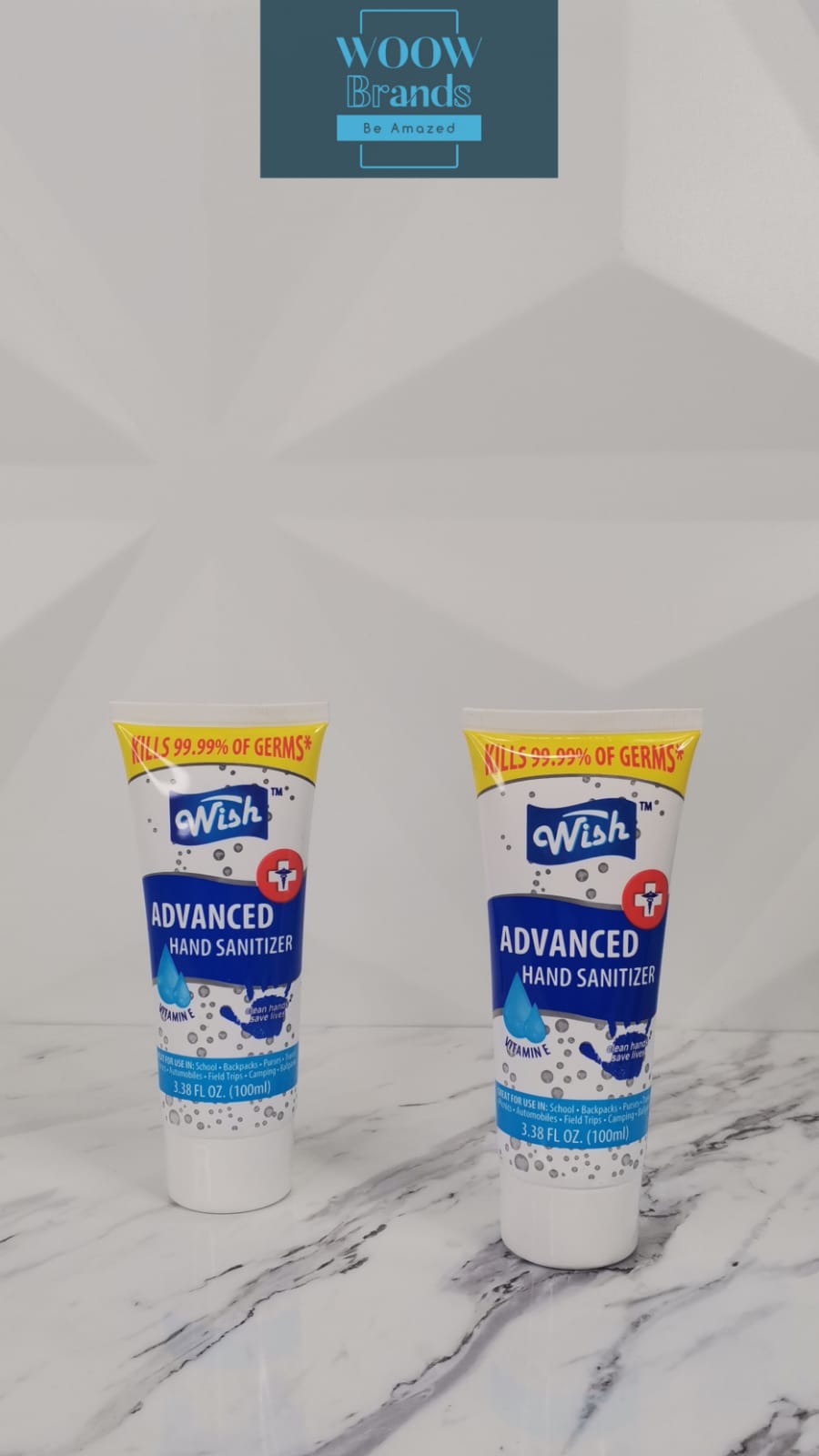 Gel Antibacterial Wish Advanced En Tubo 100ml. Fragancia Alcohol