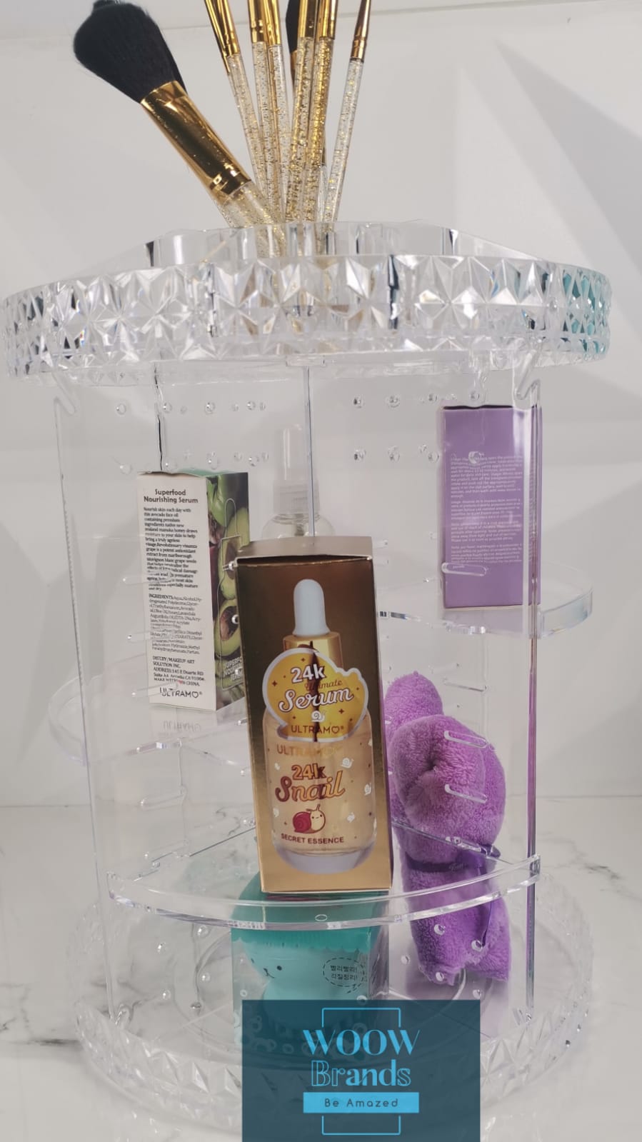 Organizador De Maquillaje cosmetiquero acrílico De Rotación 360°