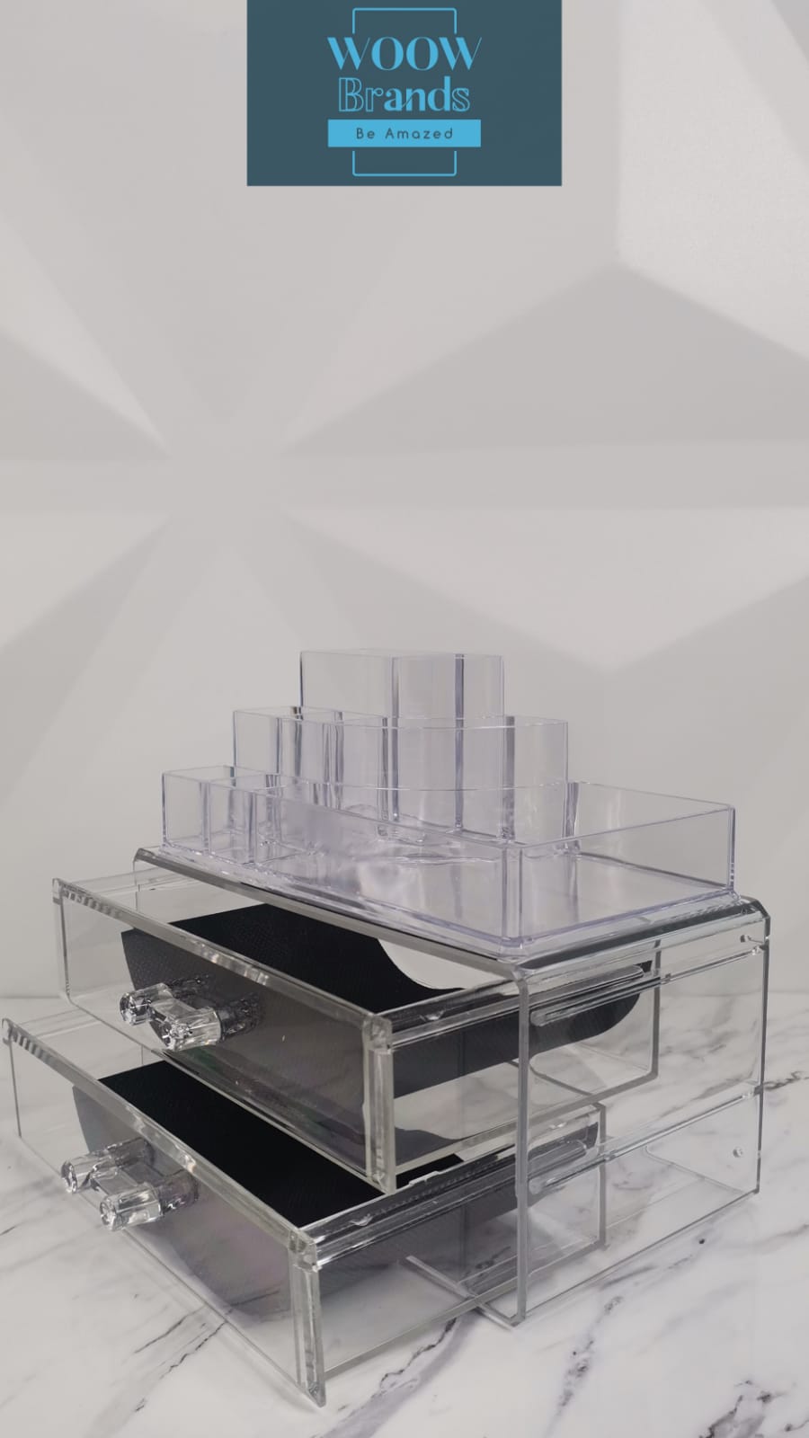 Organizador De Cosméticos Con Doble Cajón 18x11x16cm