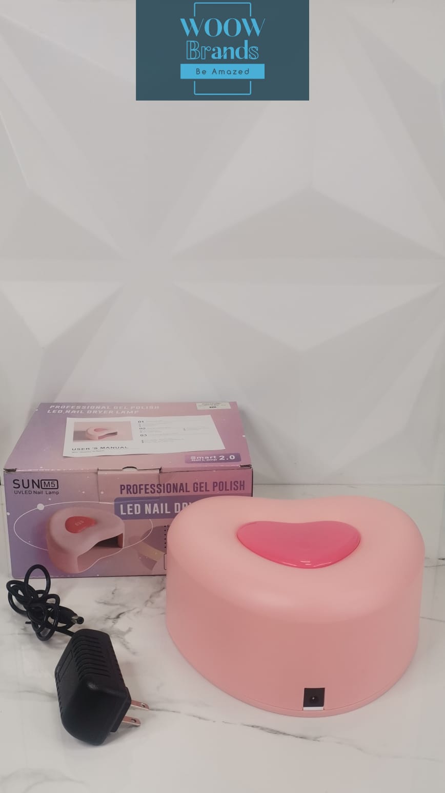 Lampara led secador de uñas en forma de corazón