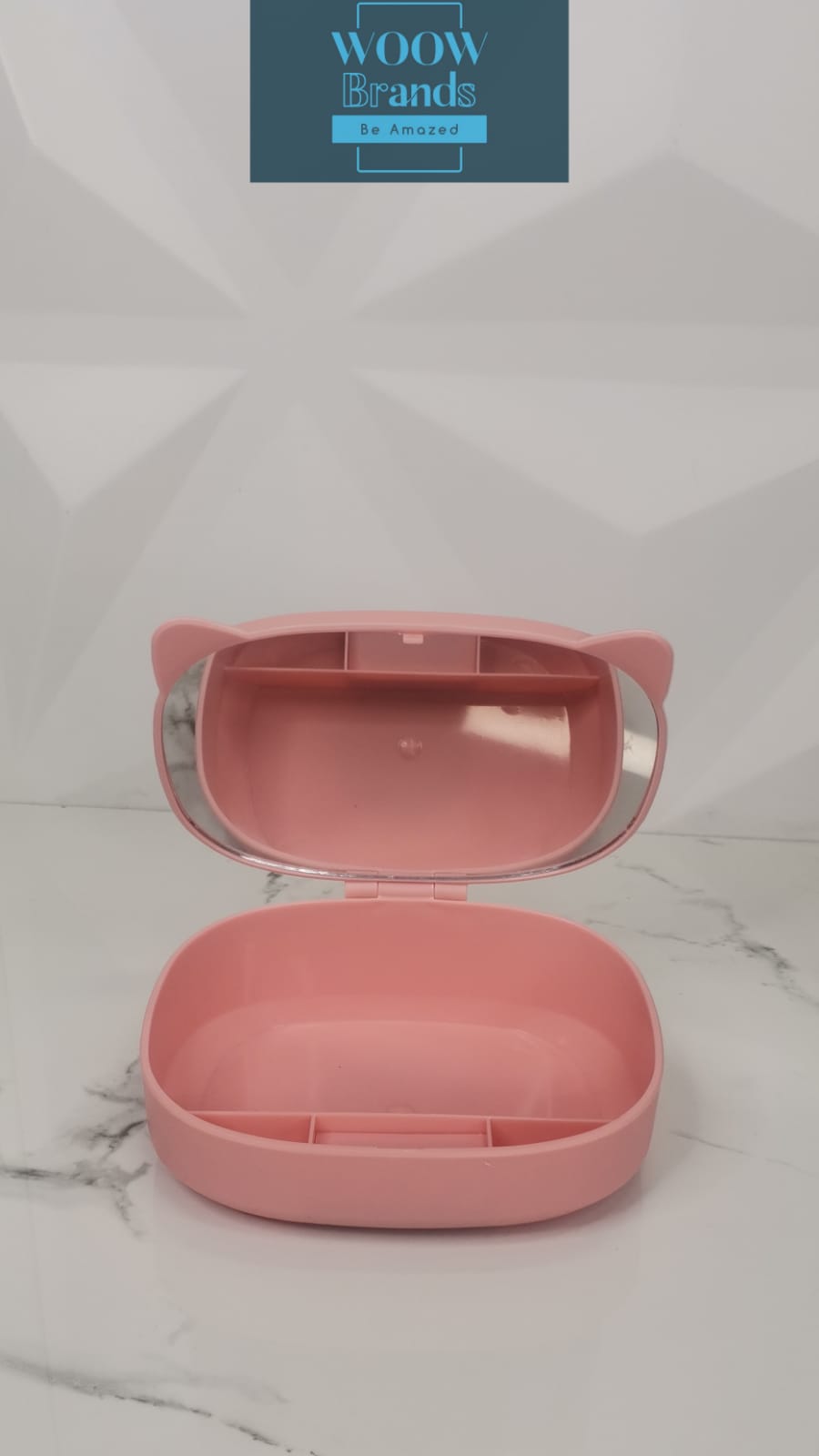 Espejo de maquillaje, espejo plegable con diseño de gato