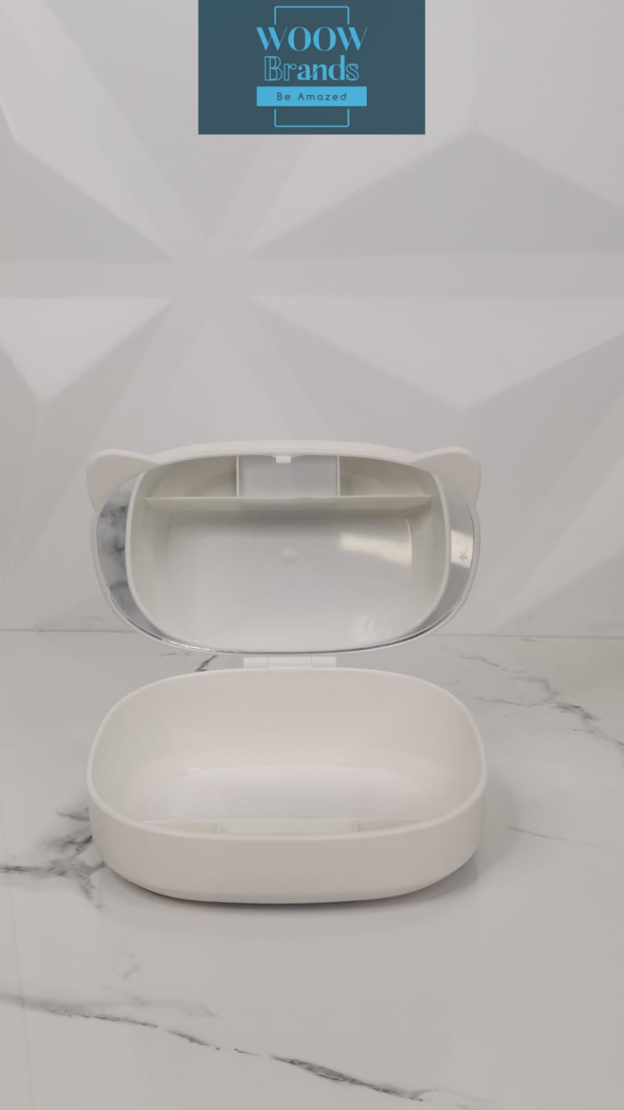 Espejo de maquillaje, espejo plegable con diseño de gato