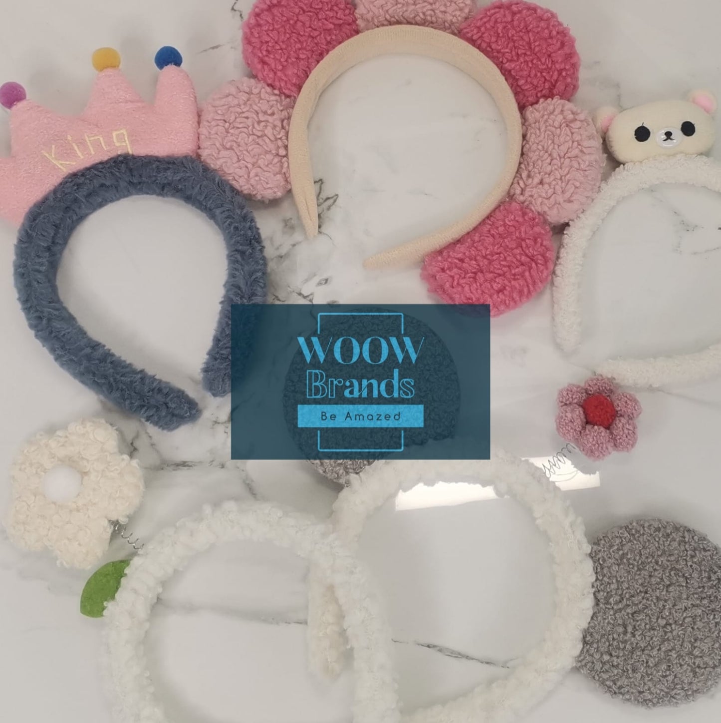Diadema de felpa diversos modelos para niña