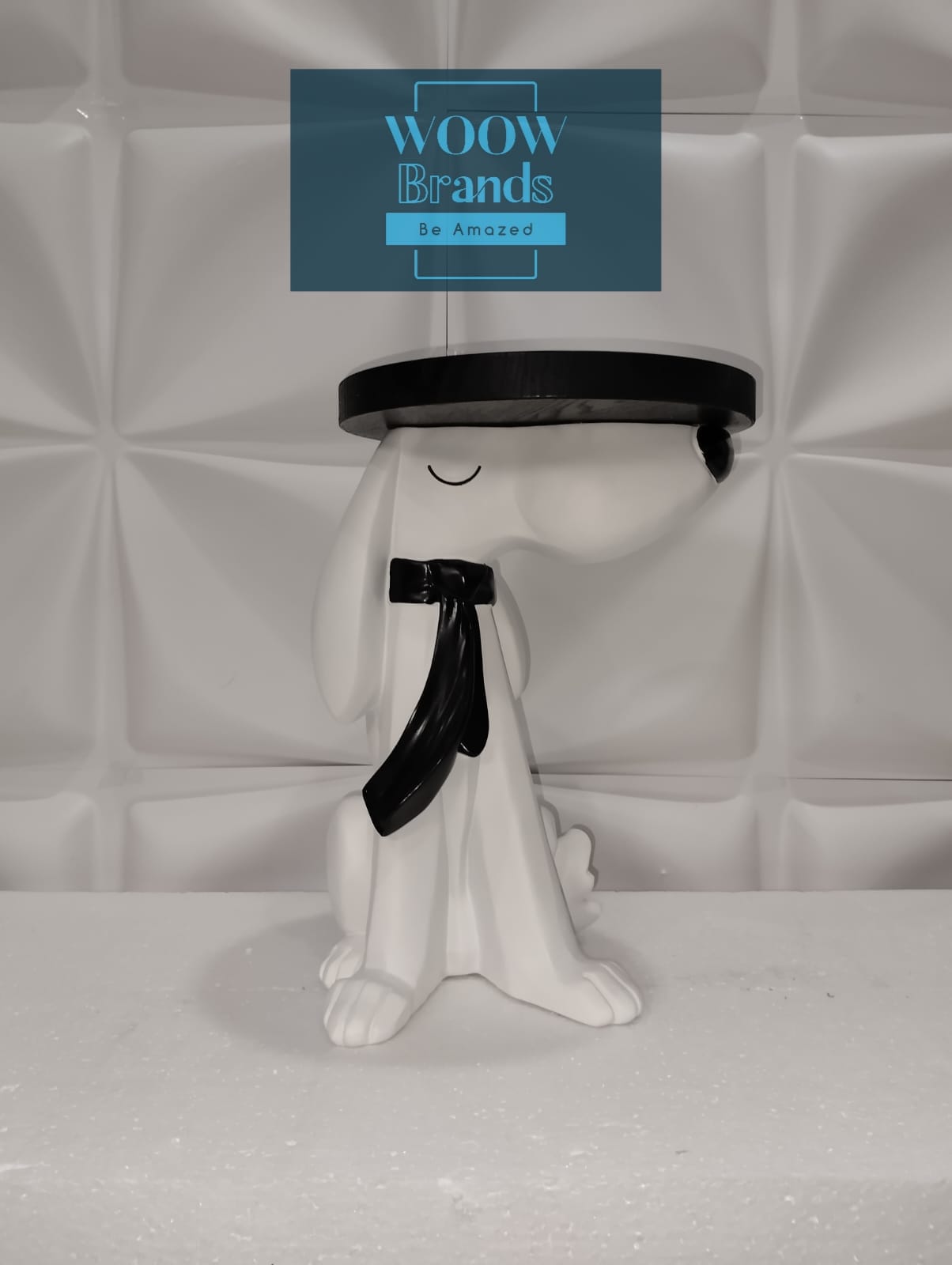 PERRITO BLANCO CON CHAROLA