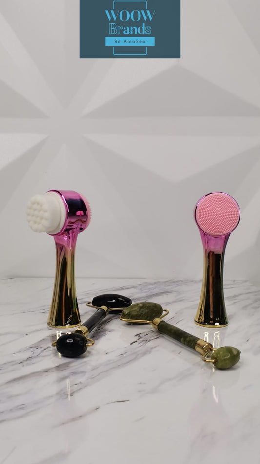 Cepillo De Limpieza Facial mas  Rodillo Masajeador.