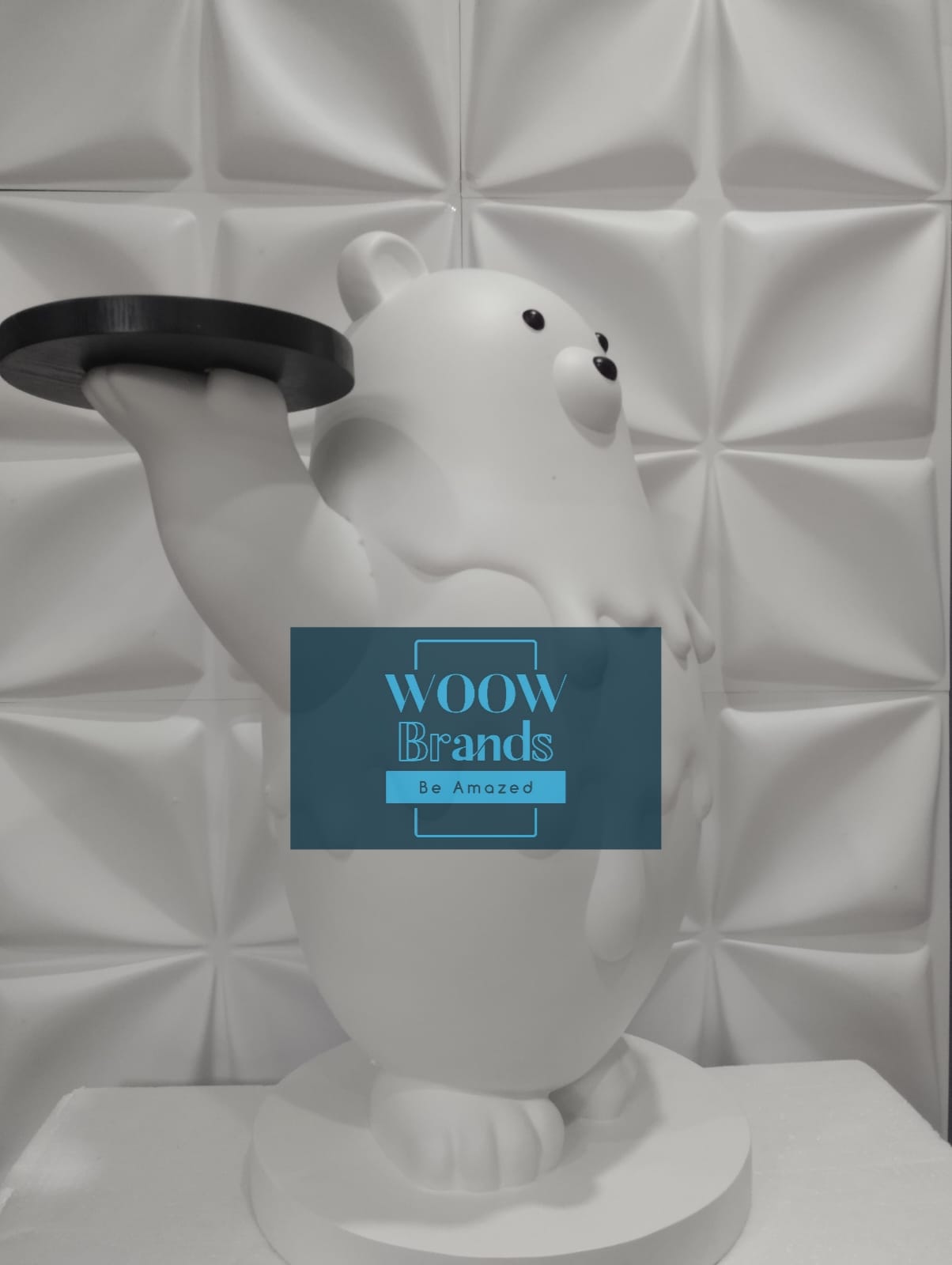 OSO HELADO BLANCO CON CHAROLA