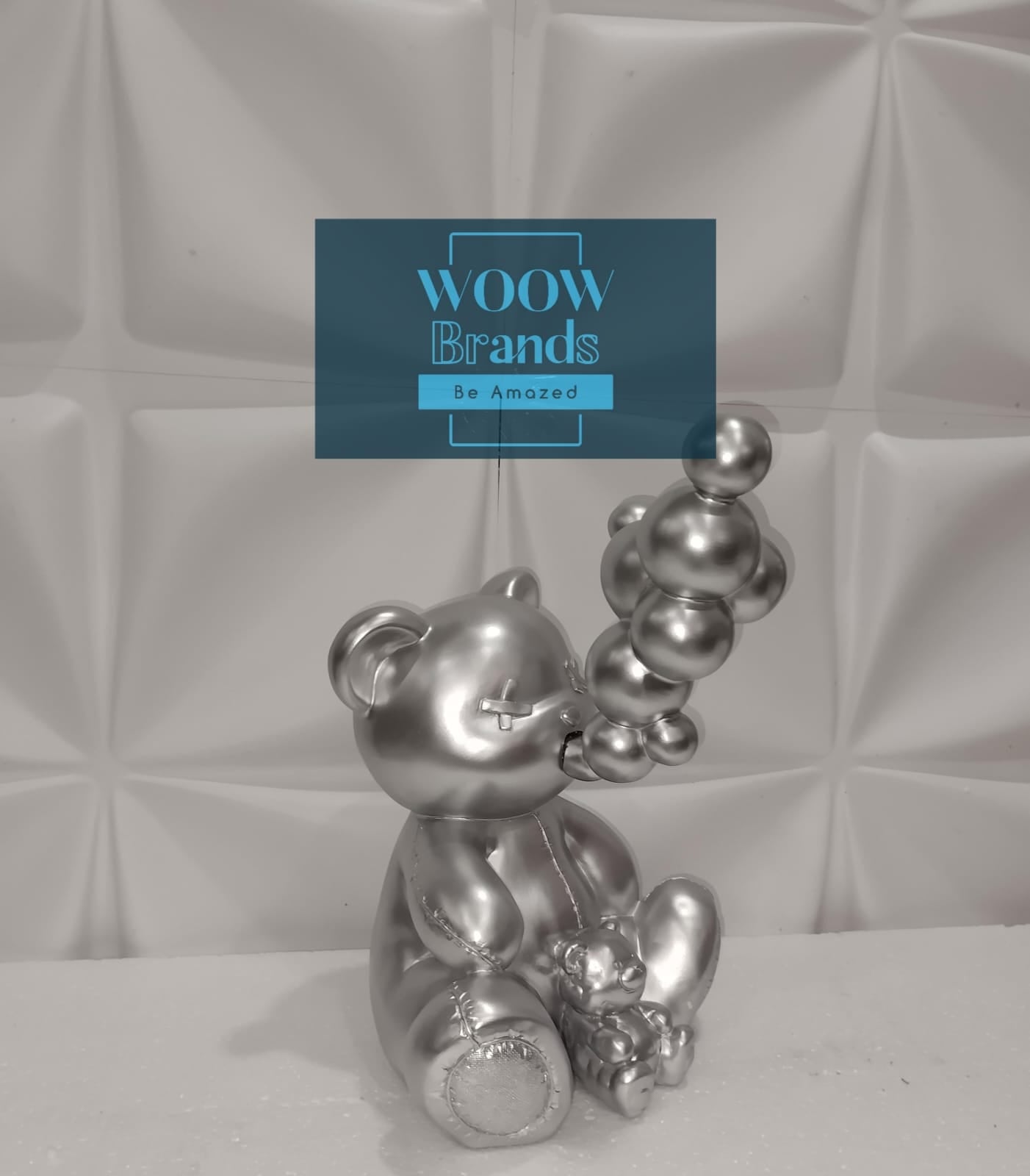 OSITO PLATA CON BURBUJAS