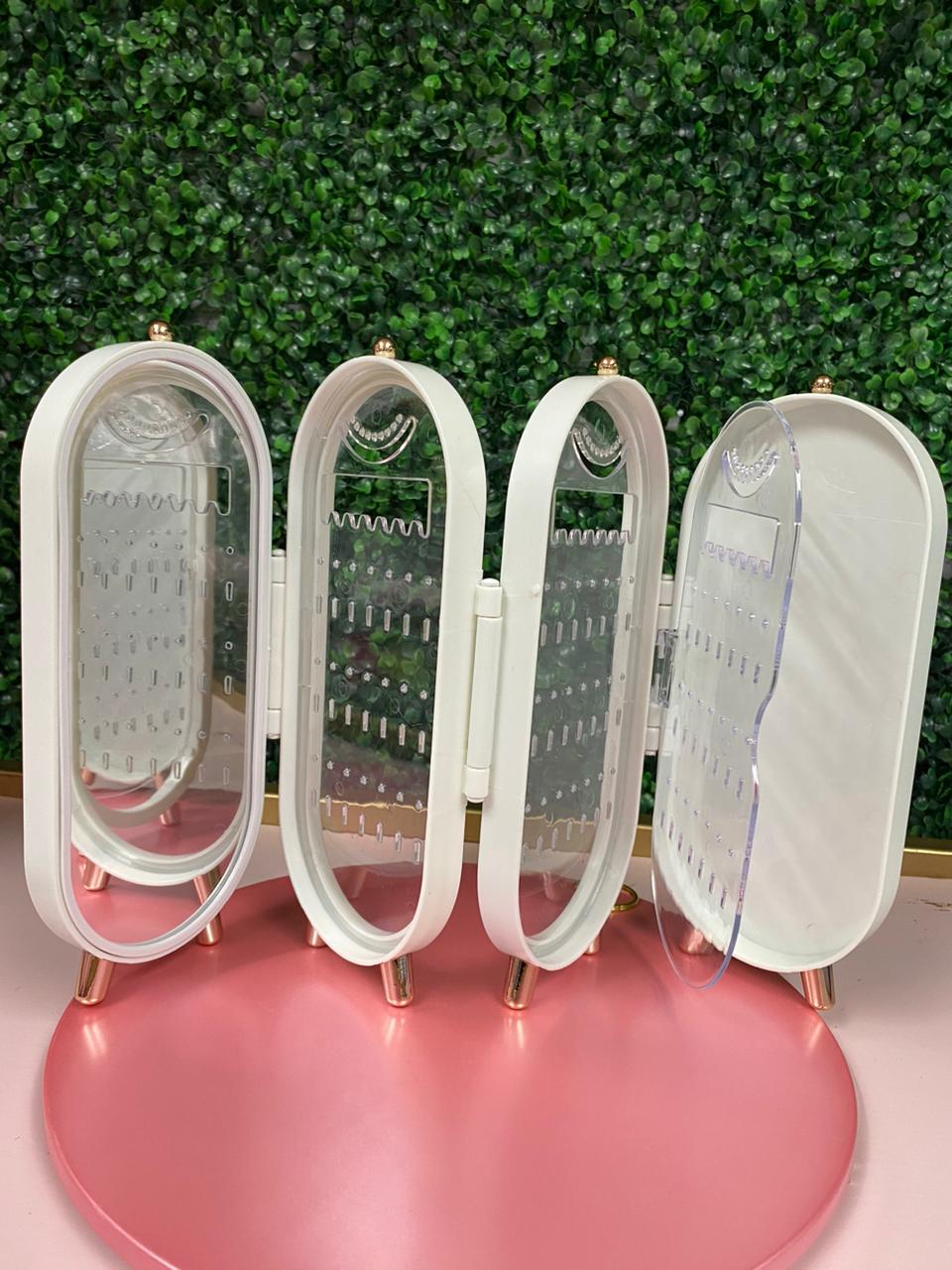 Joyero Organizador Con Espejo, Plegable