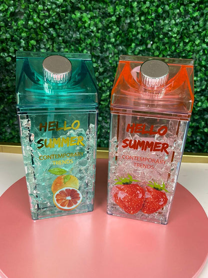 BOTELLA DE AGUA Y GEL CONGELABLE HELLO SUMMER