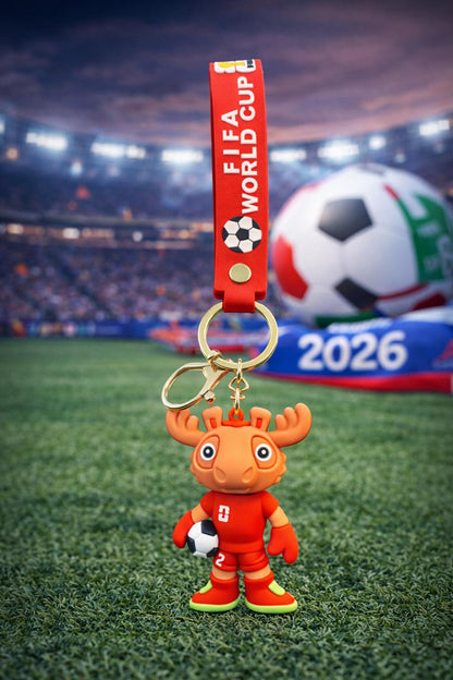 KIT 4 piezas Llaveros Oficial Mascota Mundial 2026 – Figura de Silicon con Argolla (Trofeo, Zayu, Maple o Clutch)